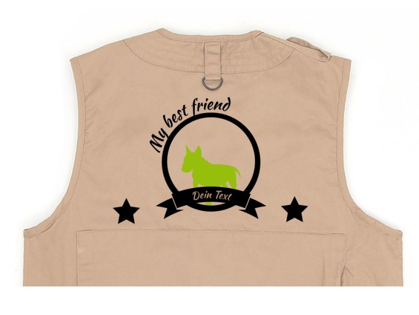 Bullterrier Hundesport Weste khaki Best Friend 1