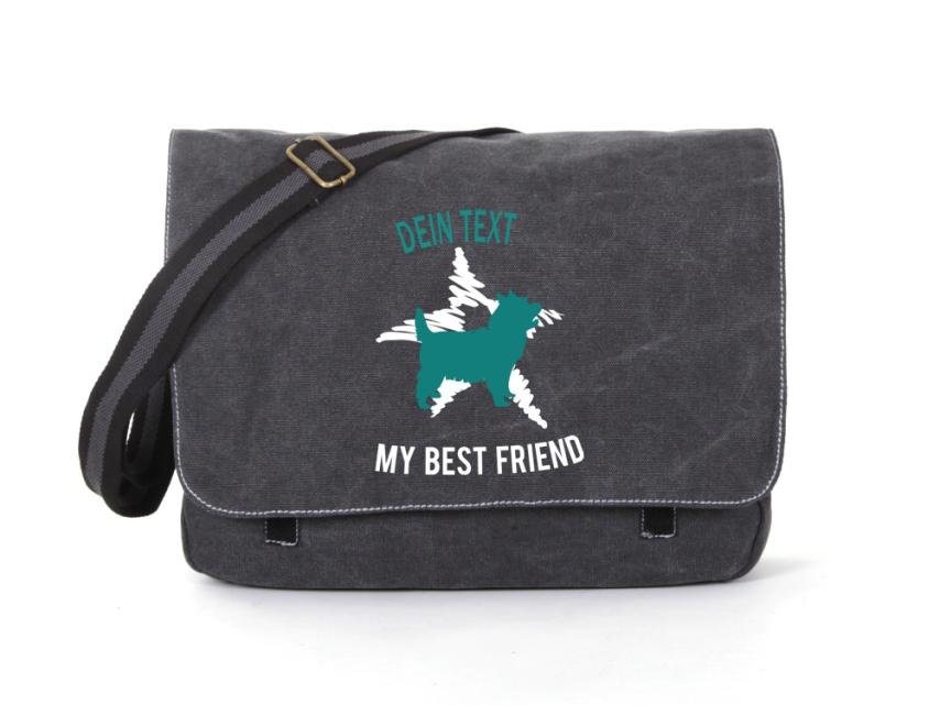 Cairn Terrier Canvas Tasche schwarz Dog Star 1