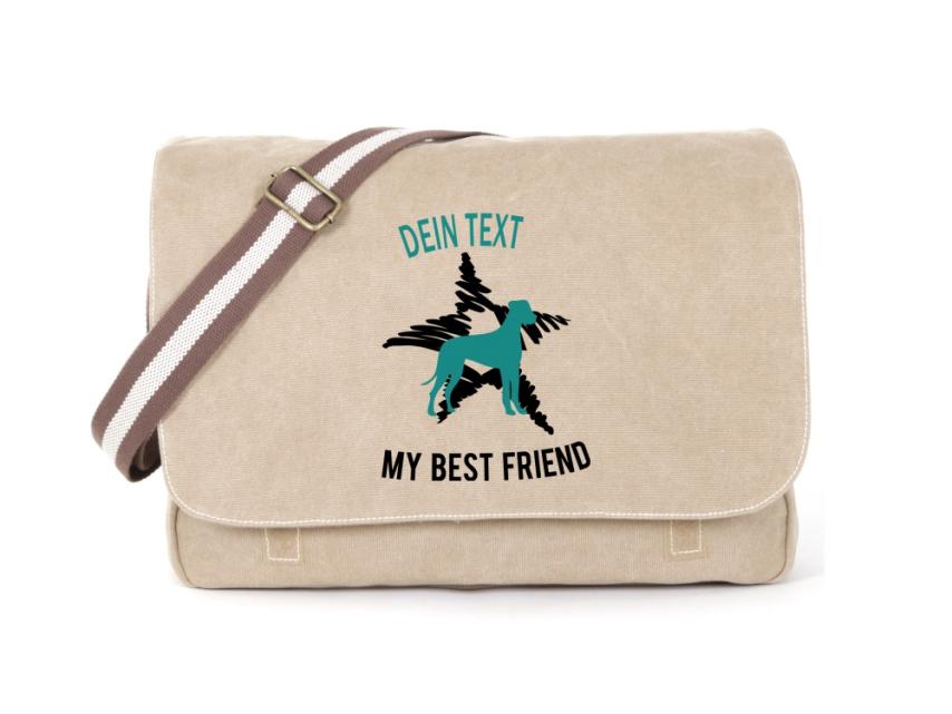 Deutsche Dogge Canvas Tasche sahara Dog Star 1