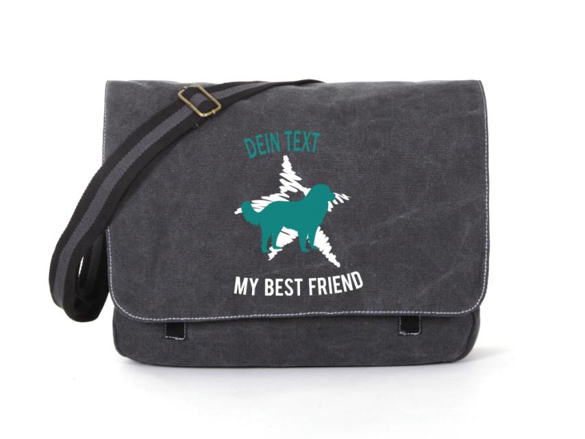 Golden Retriever Canvas Tasche schwarz Dog Star 1