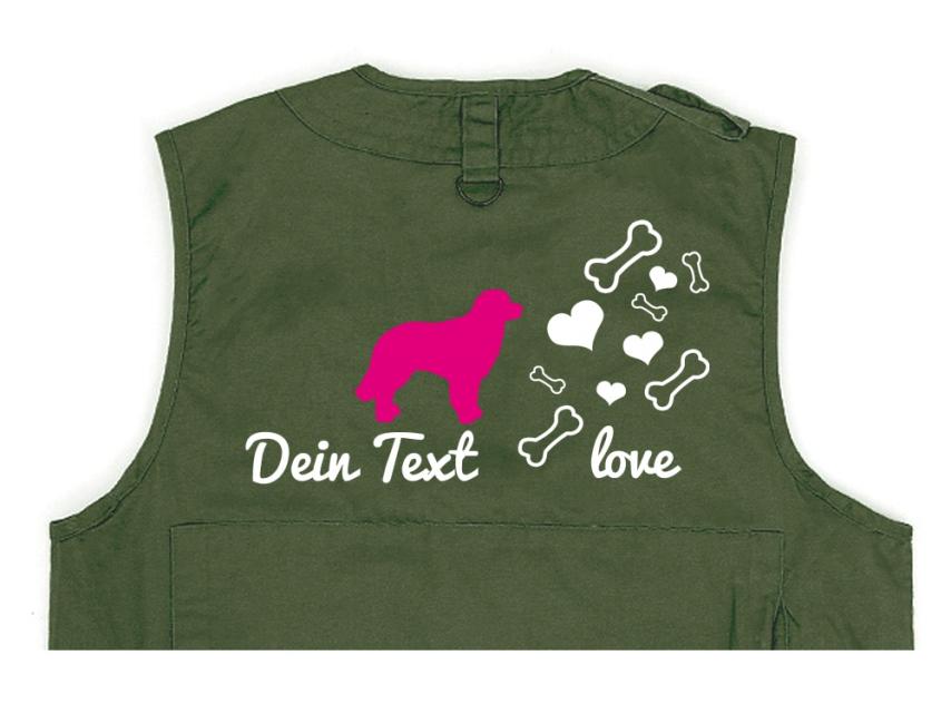 Hovawart Hundesport Weste oliv Bones & Hearts 1