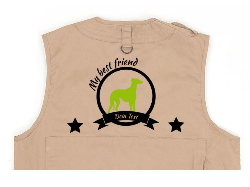 Whippet Hundesport Weste khaki Best Friend 1