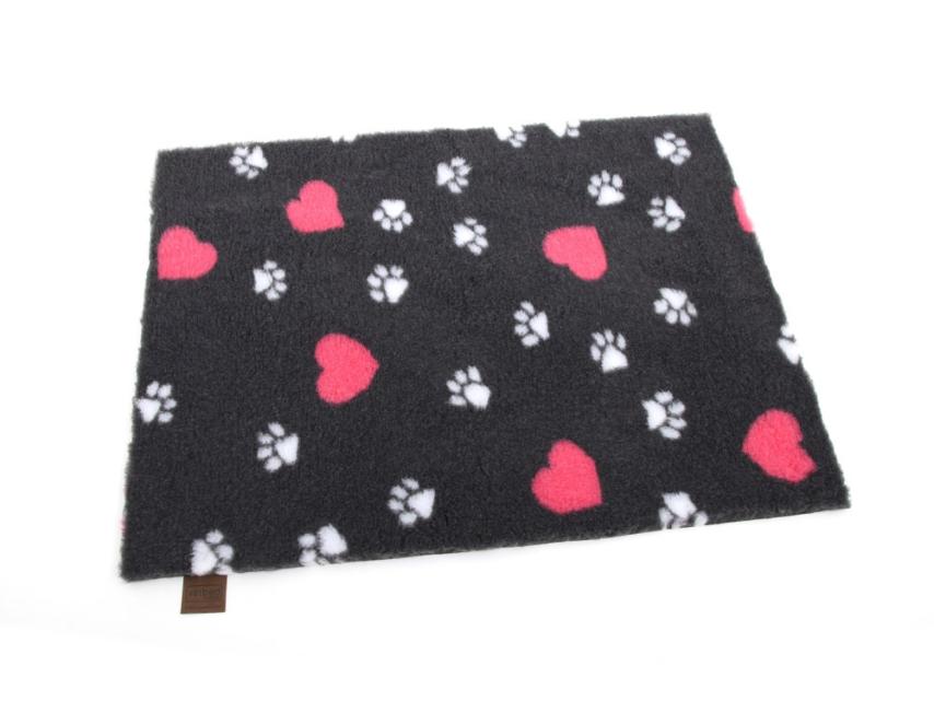 Original Vetbed Isobed SL anthrazit hearts & paws 75 x 50 cm 1