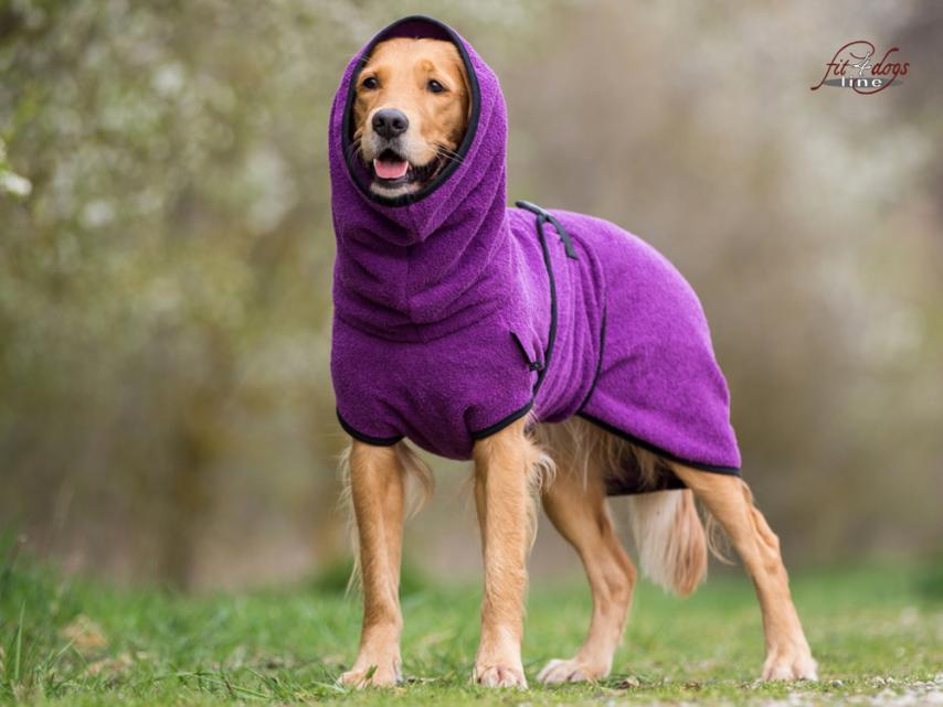Dryup Cape Hundebademantel bilberry XS 1