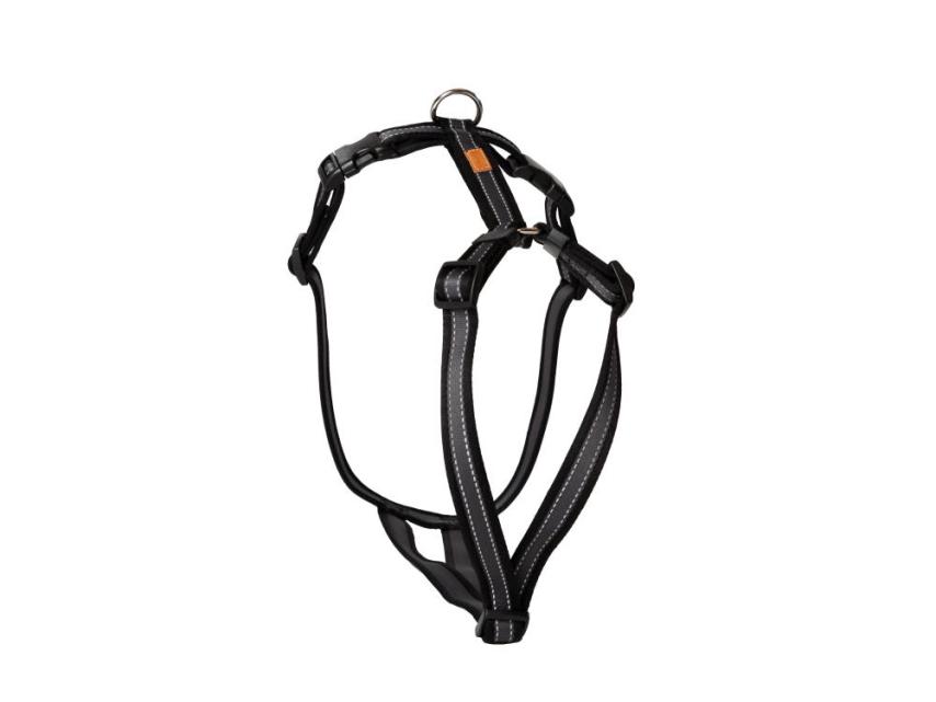 Feltmann Kreuzgeschirr Hundegeschirr Standard Soft Grip schwarz/silber 55 - 75 cm 1