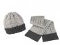 Winter Set Schal & Mütze unisex Shades of Grey 1