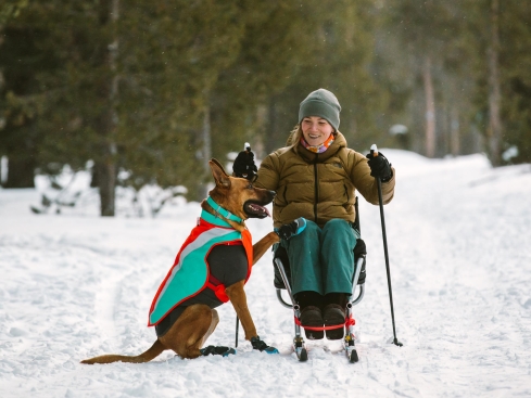 Ruffwear Lumenglow reflektierende Weste für Hunde Red Sumac