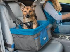 Kurgo Autositz für kleine Hunde Heather Seat grau/blau 2