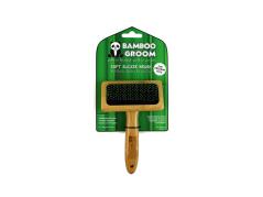 Bamboo Groom Soft weiche Zupfbürste für Hunde 2