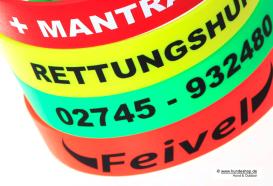 Beschriftung für Biothane Halsband Braun 25mm 2