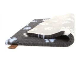 B-Ware Original Vetbed Isobed SL dunkelgrau mit blauen Pfoten 75 x 50 cm 2