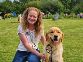 Startnummernhalter für Hunde-Ausstellung creme 2