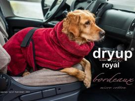 Dryup Cape Royal Hundebademantel micro cotton bordeaux XS 2