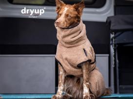Dryup Cape Hundebademantel coffee XS 2