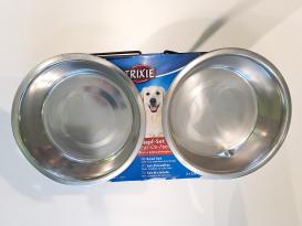 B-Ware Napfset 2 x 2,8 l Edelstahlnäpfe mit Halterung 2
