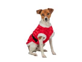 Hundemantel Santa aus Plüsch 2