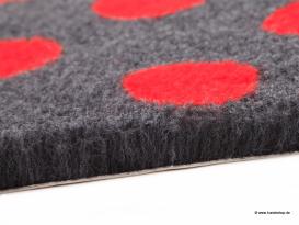 Original Vetbed Isobed SL Polka Red anthrazit m. roten Punkten 75 x 50cm 2