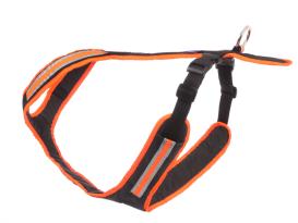 Weltmeisters Dogsport Safety Zug- und Führgeschirr für Hunde schwarz/orange M 2