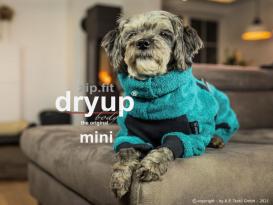 Dryup Body zip.fit Mini Hundebademantel petrol 45 cm 2