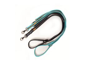 Feltmann Hundeleine Soft Grip türkis/braun 20 mm 2