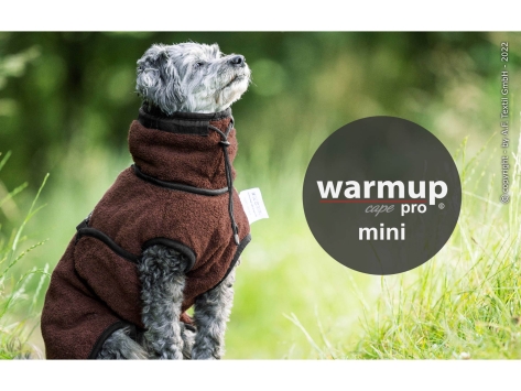 Warmup Cape Pro Mini Hundemantel & Bademantel mocca
