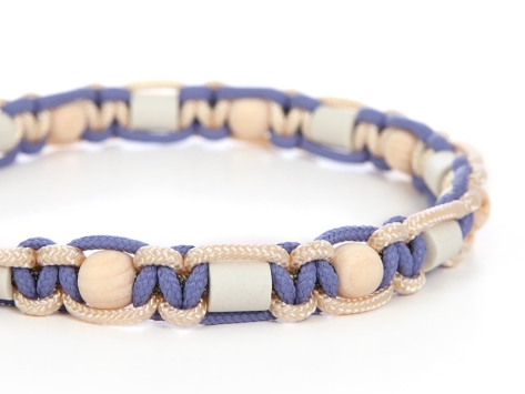 HundeNerd® GuteVibes EM-Halsband Zirbenholz Farbe Lavendel