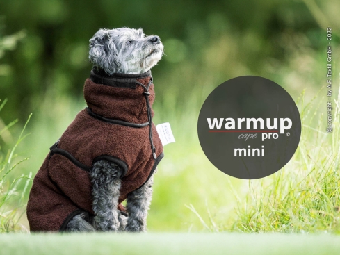 Warmup Cape Pro Mini Hundemantel & Bademantel mocca