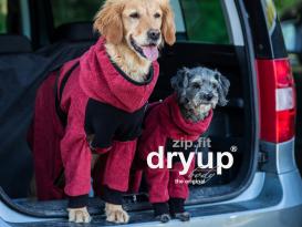 Dryup Body zip.fit Hundebademantel bordeaux XL / 70cm 3