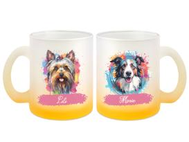 Hunde Duo Tasse - individuelle Glastasse 3