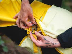 Ruffwear Sun Shower™ Regenmantel für Hunde Mineral Yellow S 3