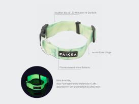 Paikka fluoreszierendes Halsband für Hunde Marmorgrün 3