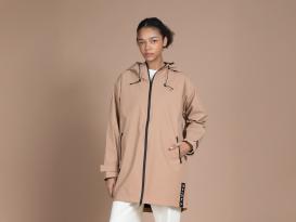 Paikka Visibility Damen Regenmantel lite Taupe  reflektierend 3