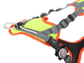 Original Grossenbacher Mantrailing V Hundegeschirr mit Laufrolle Neon LED M 3
