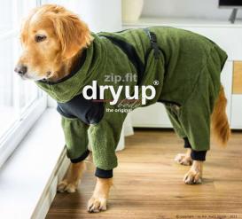 Dryup Body zip.fit Hundebademantel moos XXL / 74 cm 3