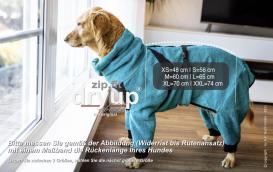Dryup Body zip.fit Hundebademantel petrol XXL / 74 cm 3