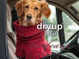 Dryup Cape Royal Hundebademantel micro cotton bordeaux 3