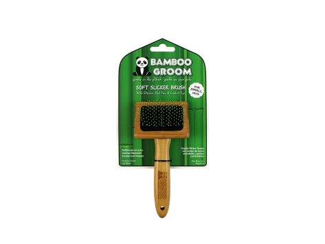 Bamboo Groom Soft weiche Zupfbürste für Hunde