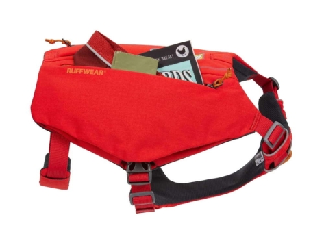 Ruffwear Switchbak Hundegeschirr mit Taschen Red Sumac