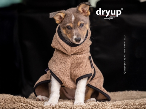 Dryup Cape Hundebademantel Mini coffee