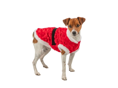Hundemantel Santa aus Plüsch