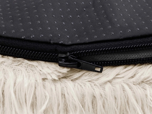 District 70 FUZZ Donut Hundebett sand