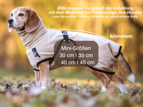 Dryup Cape Hundebademantel Mini sand