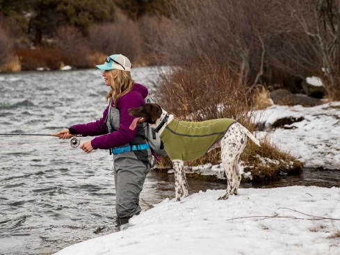 Ruffwear® Climate Changer™ Fleece Jacke cedar green