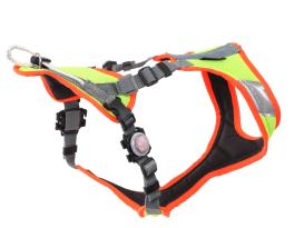 Original Grossenbacher Mantrailing V Hundegeschirr mit Laufrolle Neon LED M 4