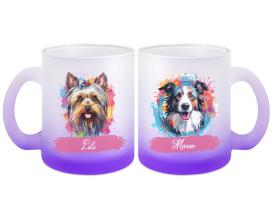 Hunde Duo Tasse - individuelle Glastasse 4