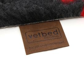 Original Vetbed Isobed SL Charcoal Snowflakes Red Paws 4