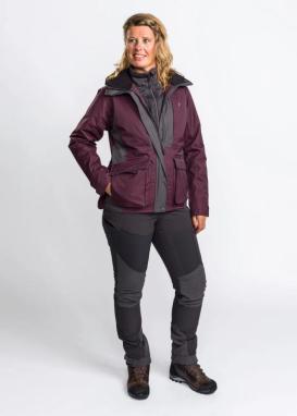 Pinewood® Dog Sports 2.0 Damen Jacke plum/anthrazit -M- 4