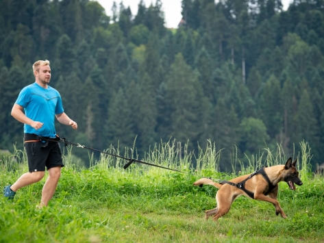 Grossenbacher Jogging-Hundeleine mit Elastik-Dämpfer