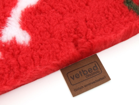 Original Vetbed Isobed SL Red Christmas 75 x 50 cm