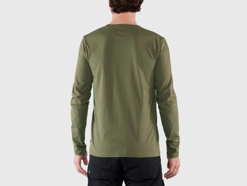 Fjällräven Forever Nature Badge Herren Longshirt caper green